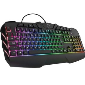 تصویر کیبورد گیمینگ باسیم تراست مدل GXT 881 ODYSS Trust GXT 881 ODYSS Wired SEMI-MECHANICAL LED Gaming Keyboard