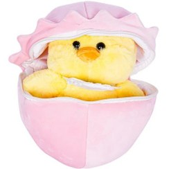 تصویر عروسک مدل جوجه سوپرایزی کد S76 ارتفاع 30 سانتی متر 