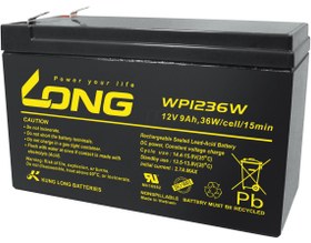 تصویر باتری سیلد اسید 9 آمپر 12 ولت LONG Battery WP1236W