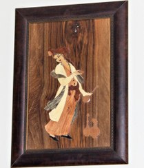 تصویر مینیاتور معرق چوب 