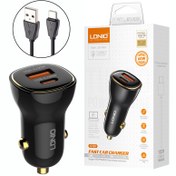 تصویر شارژر فندکی الدینیو Ldnio C103 توان 60 وات ldnio c103 car charger woth type c cable