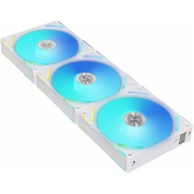 تصویر فن کیس لیان لی مدل UNI FAN AL 120 V2 White بسته سه عددی Fan Case LIAN LI UNI FAN AL 120 V2 White