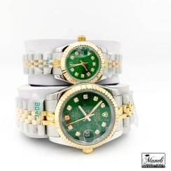 تصویر ساعت ست رولکس دیت جاست صفحه سبز Rolex-3685-S 