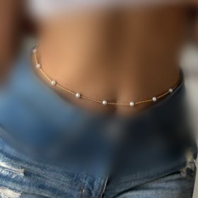 تصویر زنجیر بدن - طلایی / M/L 