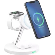 تصویر شارژ بی سیم 15 وات چند کاره رسی RECCI RCW-26 15W 5 IN 1 Magnetic WIRELESS CHARGER STAND 