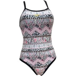 تصویر مایو اسلیپ زنانه اسپیدو طرح ترمه نقره صورتی 