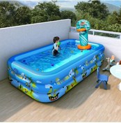 تصویر استخر بادی سه لایه ۱۵۰ سانتی‌متری برند nkx Inflatable 3 Layer Swimming Pool 150 CM