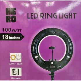 تصویر رینگ لایت عکاسی هیرو + پایه Hero Ring light FE480 