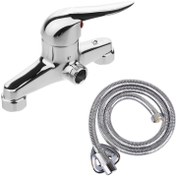 تصویر شیر توالت قهرمان مدل آیدا همراه با شلنگ و لوازم نصب 