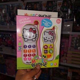 تصویر اسباب بازی مدل تلفن 2 عددی کیتی طرح موزیکال کد B117 