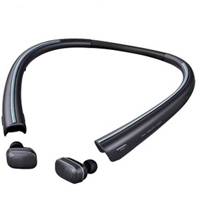 تصویر هدفون‌های بلوتوث بی‌سیم LG TONE FREE HBS-F110 با بند شارژر – مشکی LG TONE FREE HBS-F110 Wireless Bluetooth Earbuds with Charging Neckband – Black