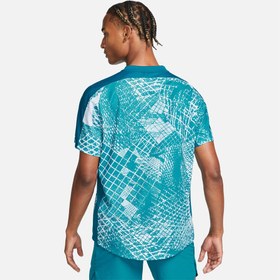 تصویر تیشرت تنیس مردانه نایک طرح چاپی NikeCourt Dri-FIT- آبی 