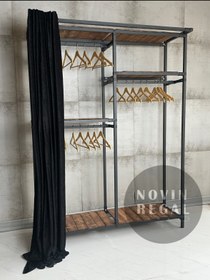 تصویر رگال لباس پرده دار - طلایی 