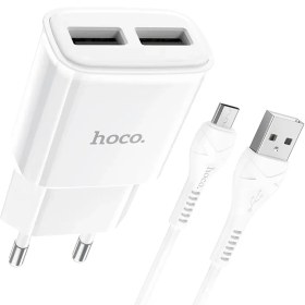 تصویر شارژر هوکو مدل C88A + کابل میکرو یو اس بی Hoco C88A Wall charger with MicroUSB