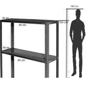تصویر قفسه انباری 2 طبقه سایز 95×60 ارتفاع 150 