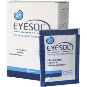 تصویر پد پاک کننده پلک و مژه آیسول Eyesol Warming Eyelid Compress Wipes