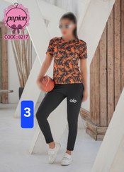 تصویر ( تک عددی ) ست تیشرت و شلوار ورزشی زنانه طرح 3 کد 8217 