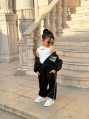 تصویر ست دورس و شلوار بچگانه غواصی الماس سایز ۴۰ الی ۵۵ - مشکی / ۵۰ 