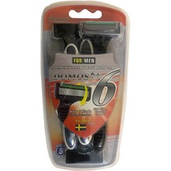 تصویر خودتراش دوموس مردانه 6 تیغ 3 عددی Domus Men's Razor 6 Blades 3 Pieces