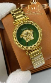 تصویر ساعت زنانه ورساچ طلایی سبز VERSACE 6012 