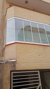 تصویر پنجره ریلی شیشه بالکنی اسلایدینگ 