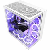 تصویر کیس ان زی ایکس تی H9 Flow White NZXT H9 Flow Dual-Chamber Mid-Tower Airflow Case