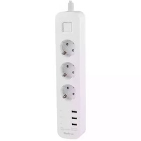 تصویر چند راهی برق ارت دار سه سوکت و سه یو اس بی هادرون Hadron P323 3 AC Outlets 3 USB PowerStrip