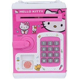 تصویر گاوصندوق اثر انگشتی رمز دار باتری خور طرح هلو کیتی مدل 3002 