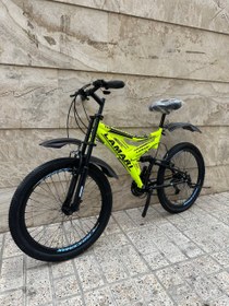 تصویر دوچرخه لاماری سایز 24 فنر دار با گلگیر حرفه ای با کیفیت درجه یک 