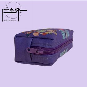 تصویر جامدادی تک زیپ مخمل بزرگ طرح توی استوری کد Jm31 