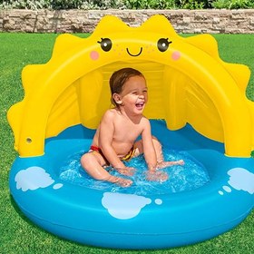 تصویر استخر بادی کودک سایبان دار طرح جوجه BestWay 51637 