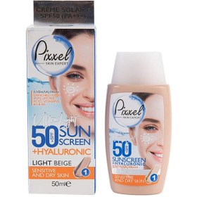 تصویر کرم ضد آفتاب پیکسل SPF50 پوست خشک (بژ روشن (1)) Dry Skin Pixxel SunScreen Cream SPF +50