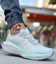 تصویر کتونی اسیکس نوابلاست ۴ اورجینال رنگ سبزابی سایز ۴۰ تا ۴۵ - سایز ۴۱ Asics novablast4