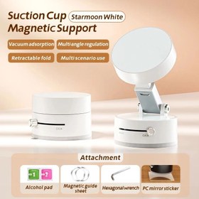 تصویر هولدر وکیومی و مگنتی مدل A2 Magnetic Vacuum Suction Phone Mount Holder