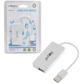 تصویر هاب 4 پورت USB رویال مدل RH2-210 هاب 4 پورت USB رویال مدل RH2-210