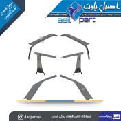 تصویر ست 6 تیکه قاب ستون بالا طوسی پژو 405 و پارس-ایساکو شرکتی اصل 