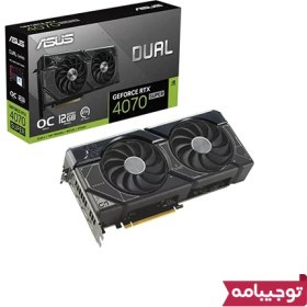 تصویر کارت گرافیک ایسوس مدل DUAL GeForce RTX 4070 SUPER OC Edition 12GB 