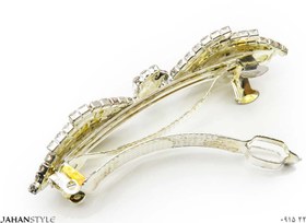 تصویر گل سر فلزی پر نگین 