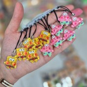 تصویر آویز موبایل طرح باب اسفنجی و پاتریک مجموعه ۲ عددی 