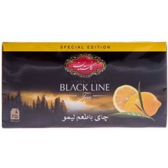تصویر چای سیاه کیسه ای گلستان با طعم لیمو بسته ۲۵ عددی 
