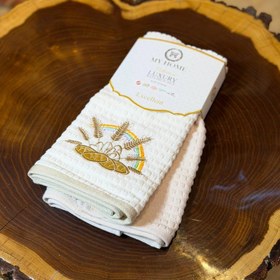 تصویر حوله ۲عددی طرح گندم 