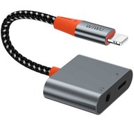 تصویر مبدل لایتنینگ به پورت صدا و لایتنینگ ویوو Wiwu LT07 Lightning To 3.5mm Aux Converter Audio Adapter 