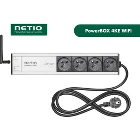 تصویر پاور ماژول صنعتی Netio دارای 4 پورت خروجی مدل PowerBOX 4KE WiFi با قابلیت WiFi و کنترل از راه دور 