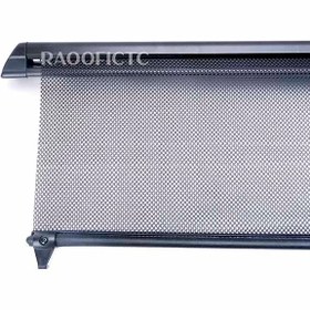 تصویر پرده عقب 206 و 207 هاچبک فابریکی رولی به همراه پک نصب روی طاقچه Sunblid for peugeot 206 and 207