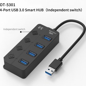 تصویر هاب 7 پورت USB اونتن مدل OTN-5302 Onten OTN-5302 USB