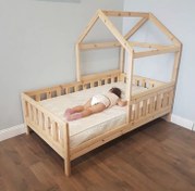 تصویر تخت خواب کودک و نوجوان مونته سوری چوبی روستیک دکور مدل df550 ا Teenage's bed Teenage's bed