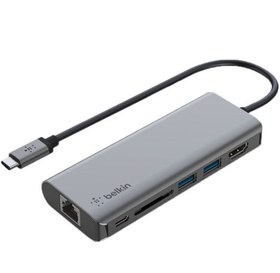 تصویر هاب USB-C بلکین USB-C 6in1 Multiport Adapter توان 100وات USB-C 6in1 Multiport Adapter 100W