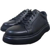 تصویر کتانی چرم طبیعی مردانه طرح ونس سایز ۴۱-۴۴ رنگ مشکی و سفید 