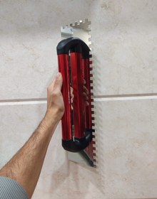 تصویر ماله شانه ای دو دست سایز 10 × 10 برند شیجینگ استیل ضد زنگ - سایز 12 × 48 سانت