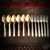 تصویر قاشق و چنگال قدیمی نوربلین 
